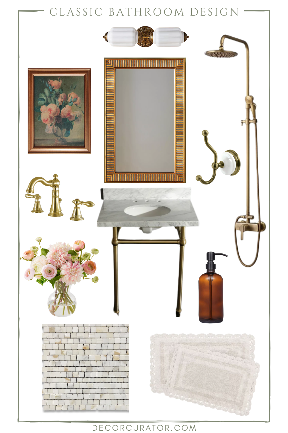 How to Design a Classic Bathroom in a Small Space - Decor Curator